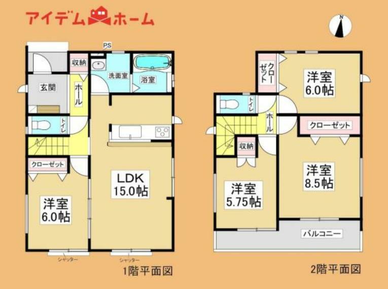 間取り図 1号棟間取り