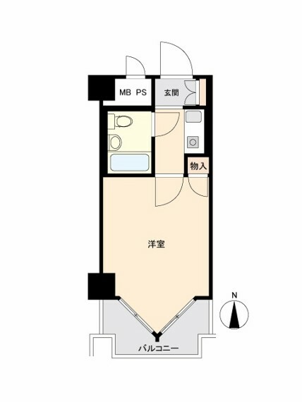 ライオンズマンション京都三条第2(1K) 4階の間取り