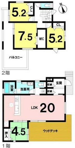 間取り図 全居室収納あり！収納豊富な間取りです！