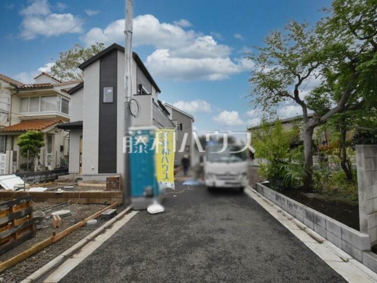 現況写真 接道状況および現場風景　【杉並区成田西1丁目】