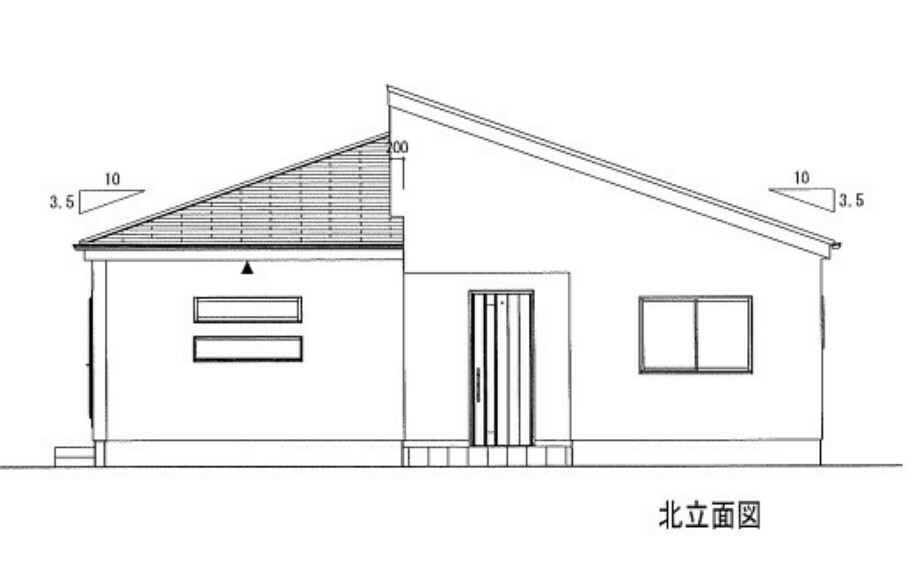 完成予想図(外観) 北立面図