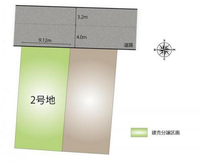 区画図 敷地内に3台駐車可能です。