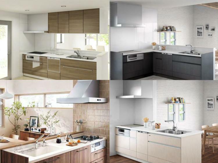 キッチン 対面式・L字型などキッチンタイプ×キャビネットタイプ×高さ×カラーなど自由な組み合わせで理想のキッチンを実現。内装は、壁紙や建具、フローリングのカラーも選択が可能です。