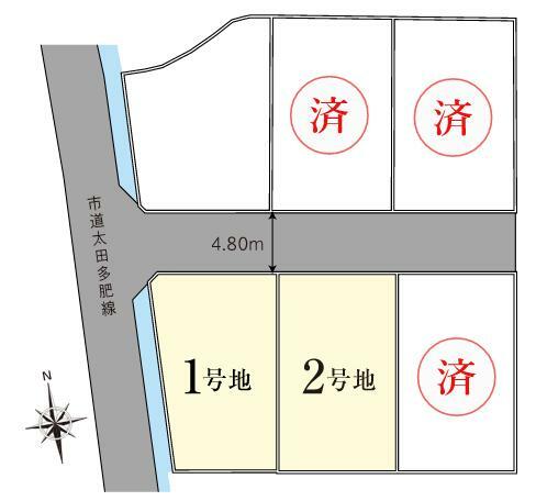 区画図 ●掲載の間取り図面・設備仕様は開発段階のもので、設計・施工上の都合により変更する場合があります。 ●方位記号は若干誤差があります。正確な方位については設計図書でご確認ください。