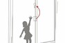 居間・リビング 【子どもの手が届きにくい高さのクレセント錠】  1階掃き出し窓のクレセントの高さを小さな子どもが届かない140cmに設定。子どもの出入りや転落などを防ぎます。