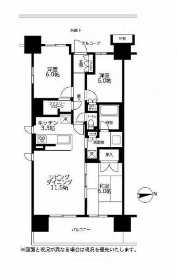 間取り図 ペットと一緒に暮らせるマンションです。（規約あり）