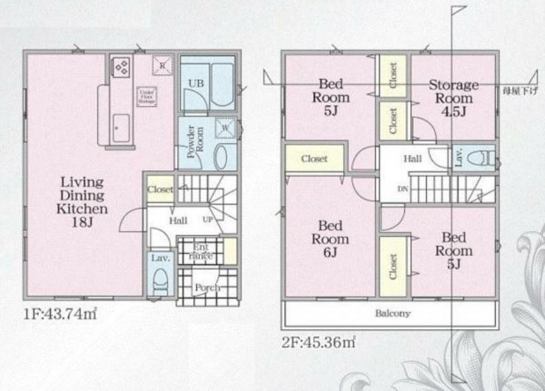 間取り図 【1号棟　間取図】