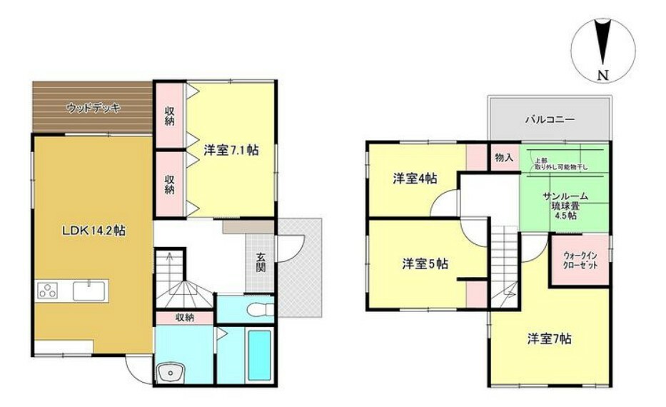 間取り図 部屋数の多さも魅力的です！