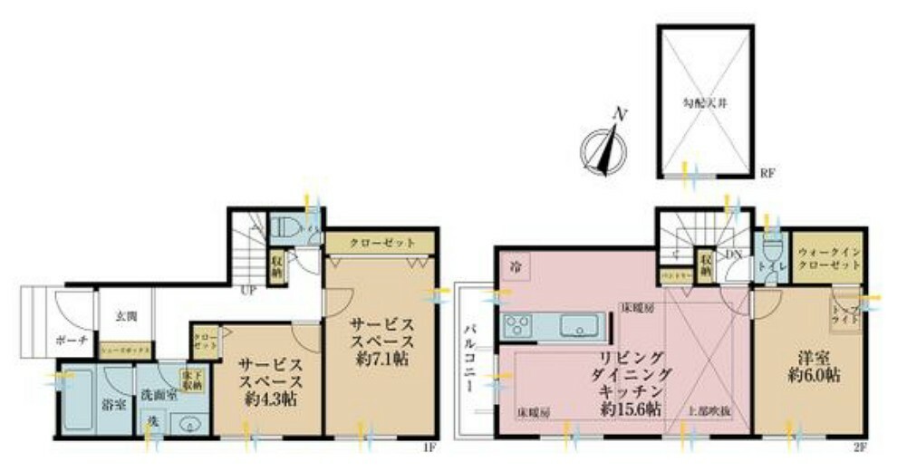 間取り図 1SSLDK、土地面積73.58平米、建物面積83.01平米