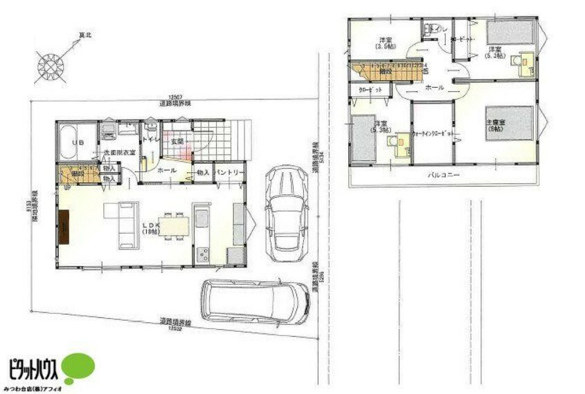 参考プラン間取り図 建物プラン例