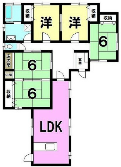 姶良市蒲生町下久徳(4LDK)の間取り