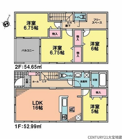 間取り図 ■1号棟 ■4LDK＋フリースペース