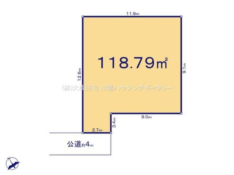 区画図 建築条件なしの為、お好きなハウスメーカーで建築可能！