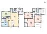 間取り図 リビングと隣接する和室を合わせると広々21帖の大空間です。2階には3帖のWIC完備。2面バルコニーで日当り風通し良好です＾＾