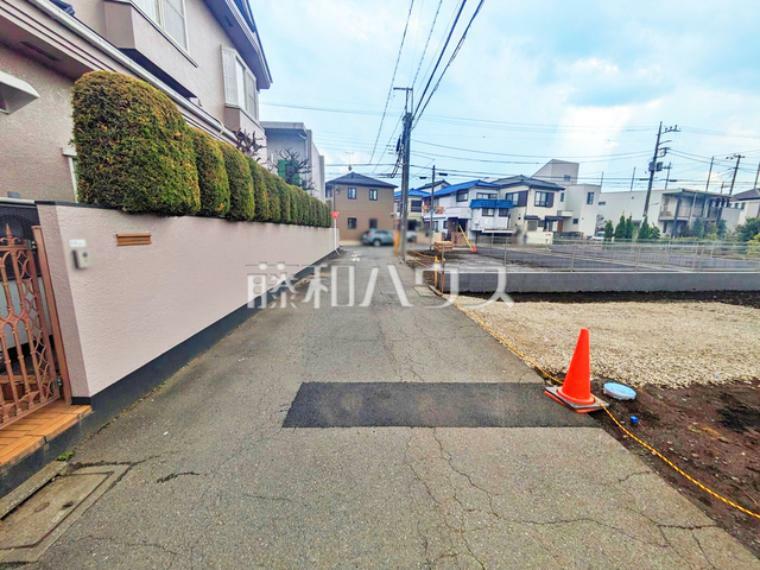 現況写真 2号地　接道状況および現場風景　【小金井市貫井北町5丁目】