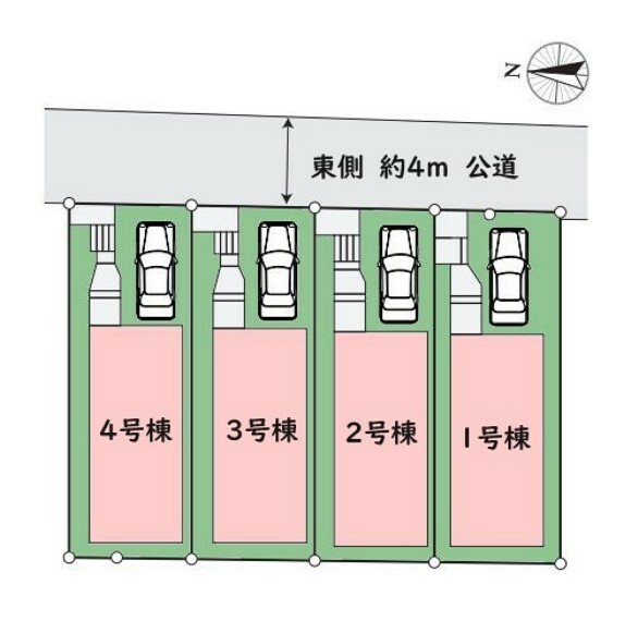 区画図 ■土地面積:84.48平米（25.55坪）カースペース1台分