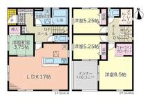 【2号棟間取り図】4LDK＋WIC＋ストレージルーム　建物面積108.47平米（32.86坪）