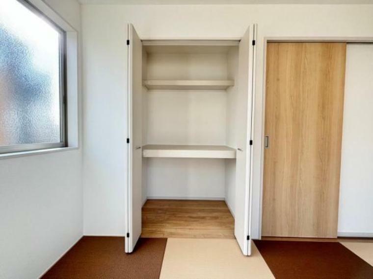 収納 各部屋を最大限に広く使って頂ける様、全居住スペースに収納付。プライベートルームはゆったりと快適