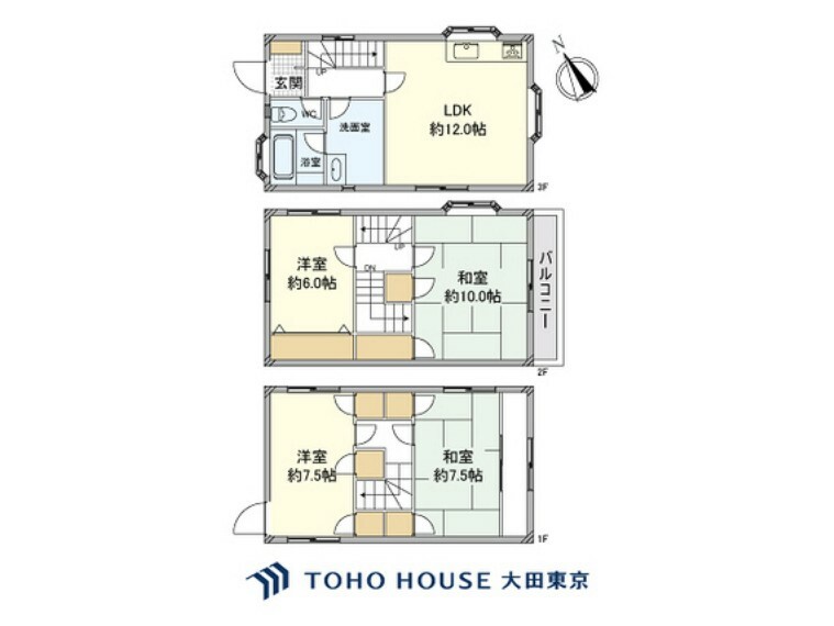 間取り図 4LDK、土地面積120.02m2、建物面積94.6m2