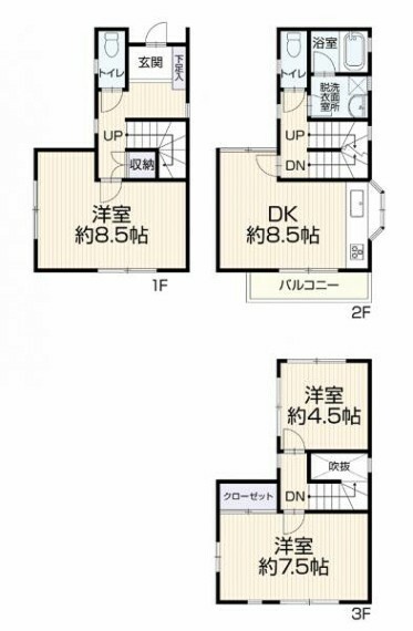 間取り図 【間取り】「おかえり」「ただいま」きちんと顔を合わせられます