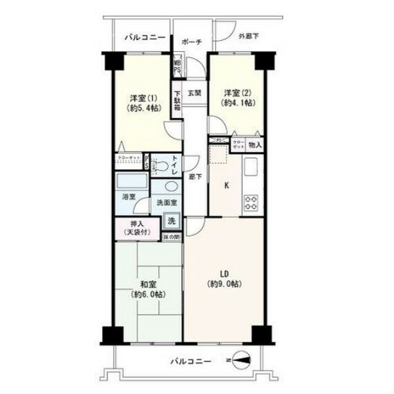 NICアーバンハイム東陽町(3LDK) 5階の間取り