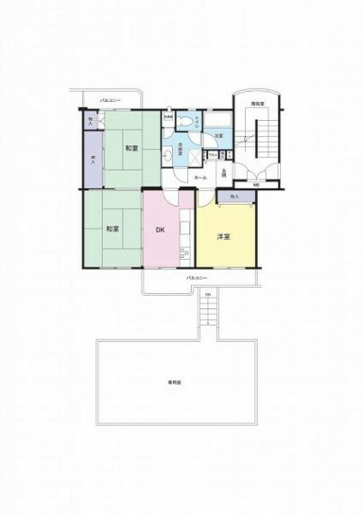 間取り図 専用庭付きの3DK