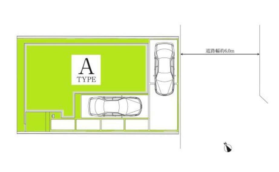 区画図 敷地面積:87.67平米　お車は2台駐車可能です