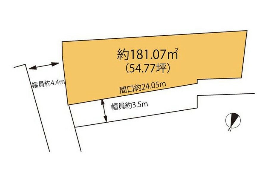 土地図面 約181.07m2（54.77坪）