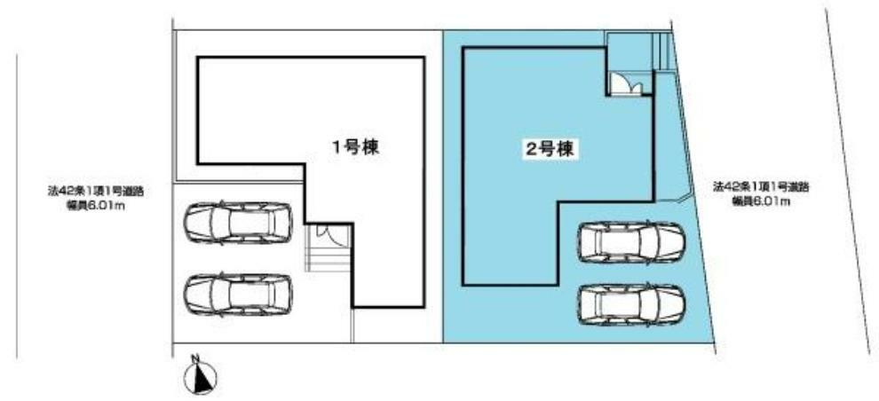区画図 敷地面積:113.60平米　お車2台駐車可能（車種による）