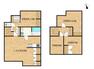 間取り図 【リフォーム後予定間取図】1階1部屋、2階3部屋の4LDK住宅になります。
