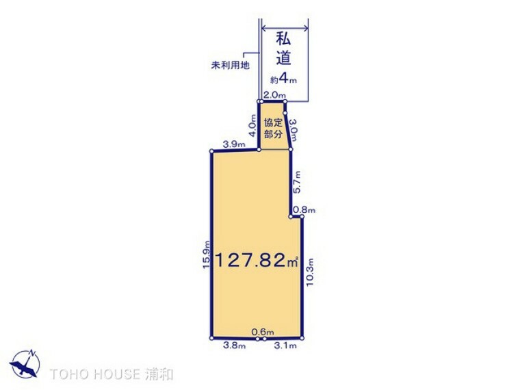 土地図面 3区画　図面と異なる場合は現況を優先