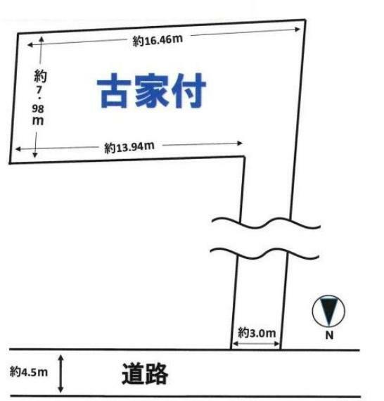 土地図面 土地約230.32平米