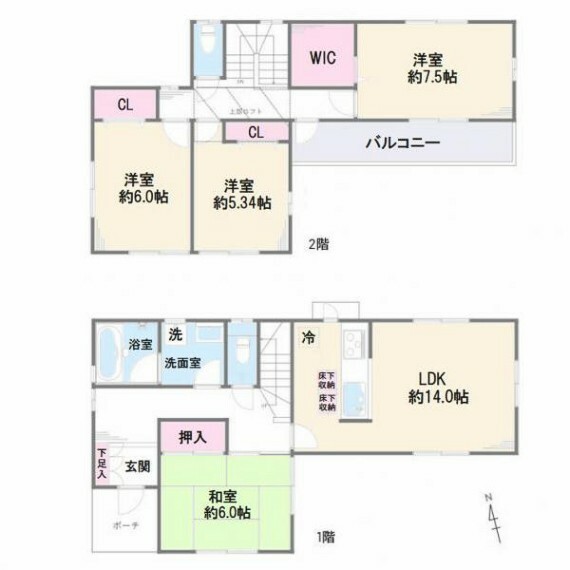 間取り図 新規内装リフォーム物件！きれいなお住まいで新生活をスタートさせませんか。