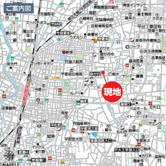 土地図面 現地案内図