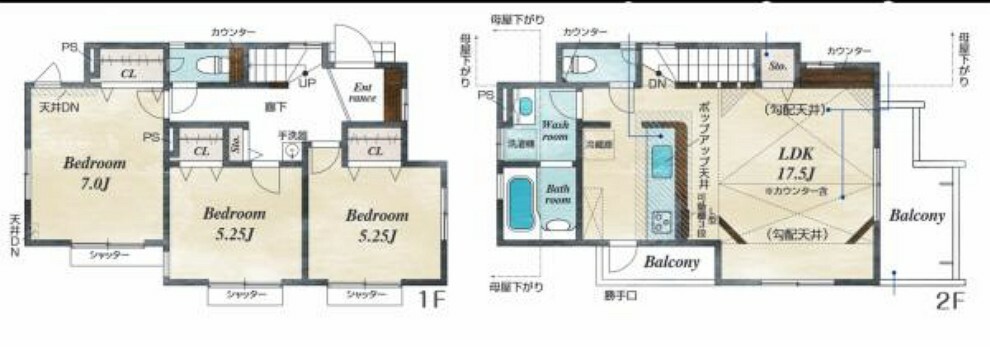 間取り図 【間取り】「おかえり」「ただいま」きちんと顔を合わせられます