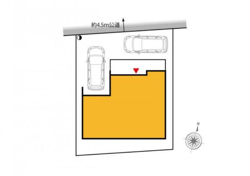 区画図 区画図　車は2台駐車可能な広々スペース。