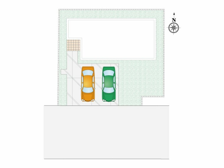 区画図 【11号棟:区画図】駐車は並列3台以上可能です！急な来客があった際にも安心です。