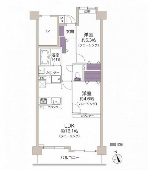 間取り図 2LDK