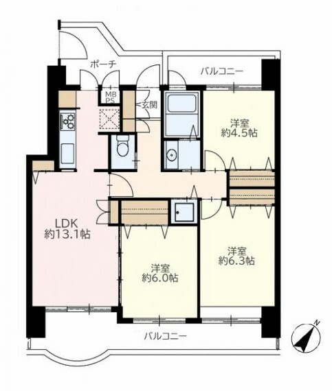 間取り図 ※図面と現況が相違する場合、現況優先と致します。