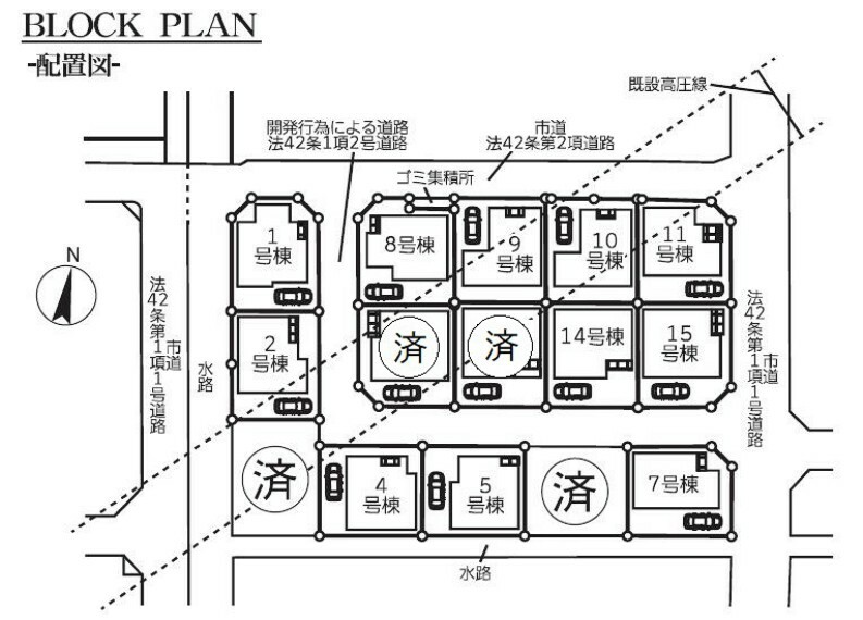 区画図 対象地:14号棟