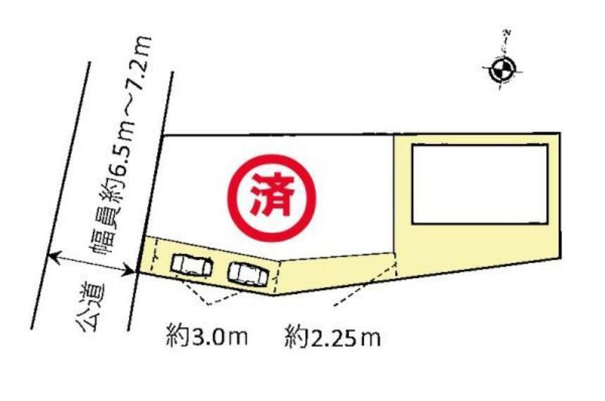 区画図 カースペースは2台付き！セカンドカー持ちの方や急な来客時にも安心ですね。 物件探しのご条件・ご要望などありましたら、何なりと弊社スタッフまでお申し付けください！