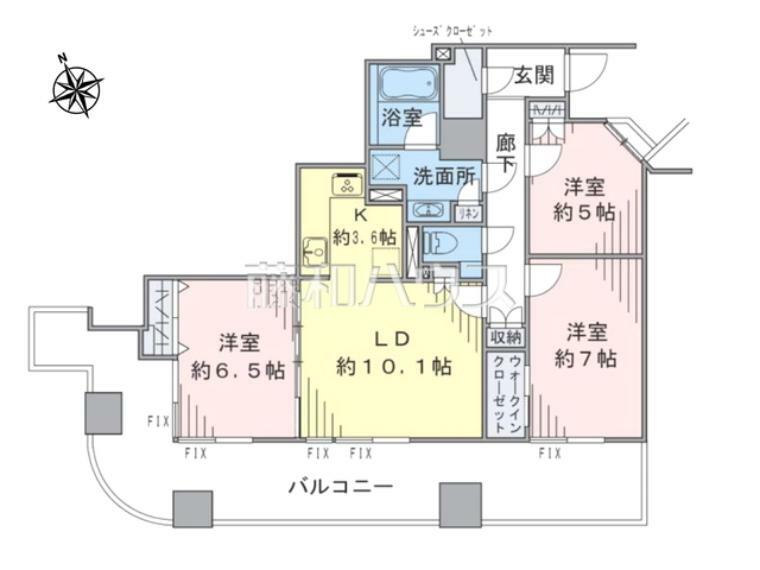 間取り図 間取図　【グランタワー府中　ラ・アヴェニュー】