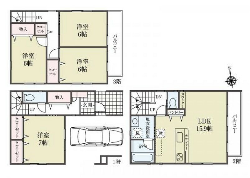 間取り図 2号棟　間取図