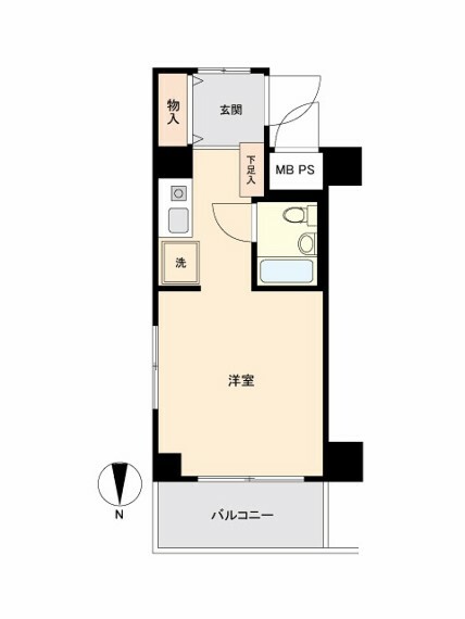 ライオンズマンション川崎大師第3(1R) 1階の間取り