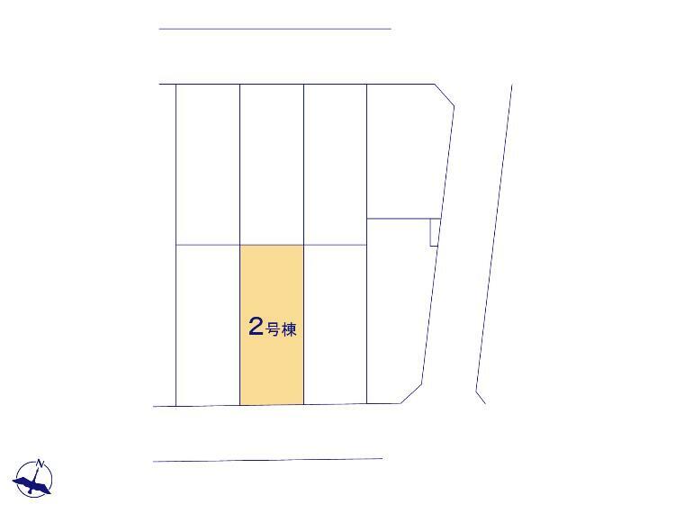区画図 駐車スペース2台並列可能です。