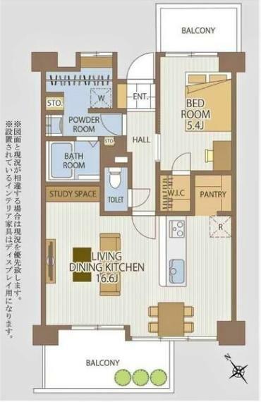 間取り図 51.77平米　2LDK