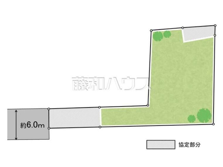 区画図 全体区画図　【練馬区上石神井3丁目】土地面積広々171.74平米 × 建築条件のない自由な土地です