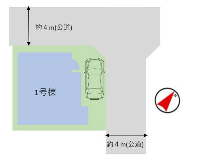 区画図 角地につき陽当り良好！公園が目の前にあるので子育て世代にもオススメ。暮らしに役立つ生活施設が徒歩圏内にあり暮らしやすい環境です。