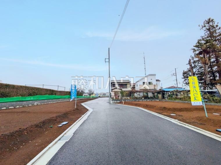 現況写真 接道状況および現場風景　【立川市砂川町5丁目】