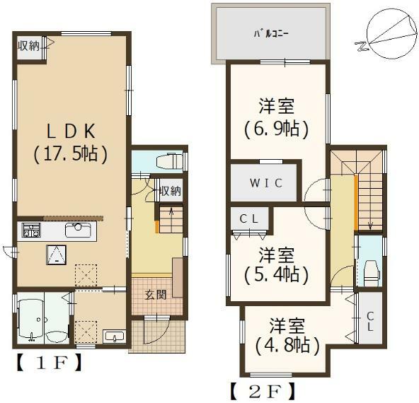 参考プラン間取り図 4号地　参考プラン